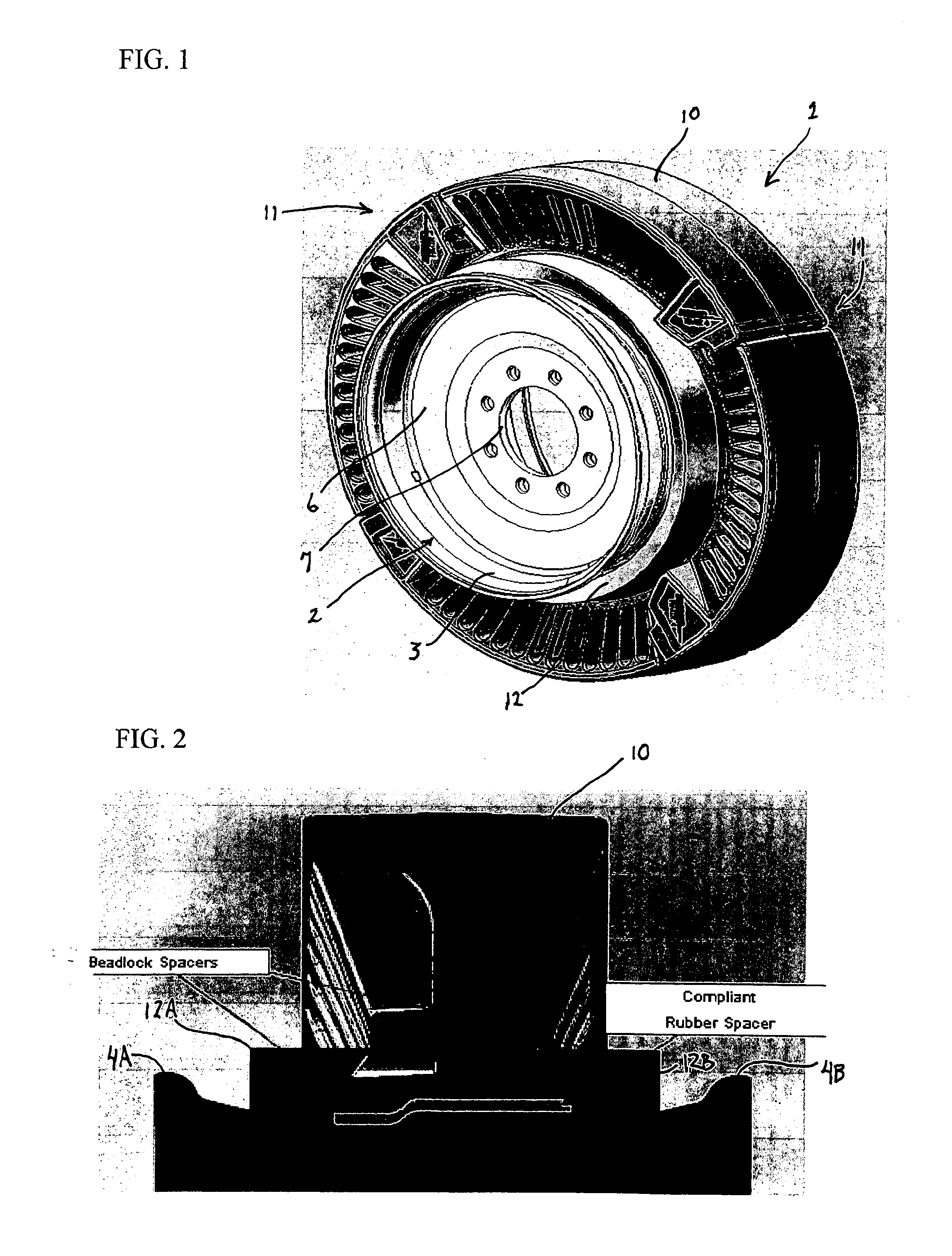 Runflat System with Interconnected Sectors