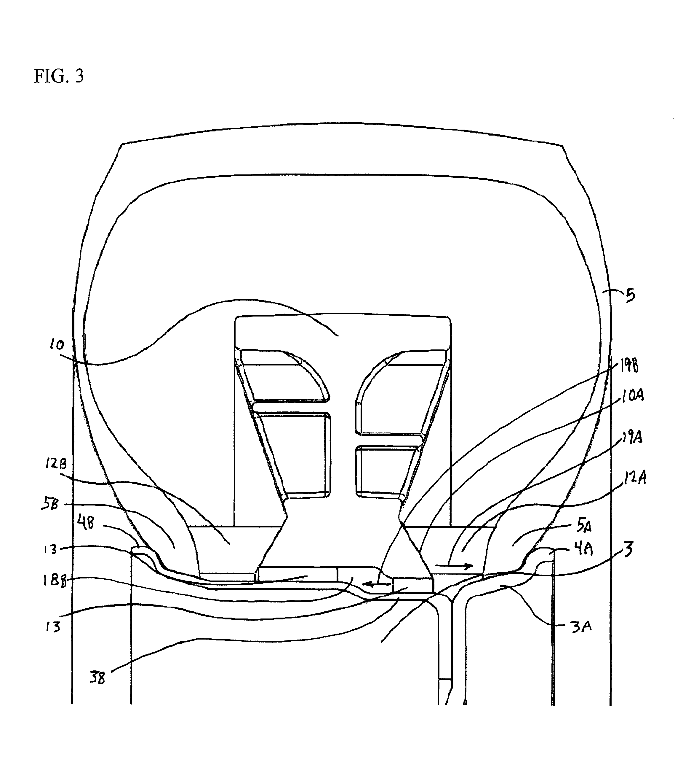 Runflat System with Interconnected Sectors