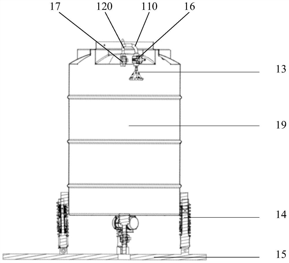 Water storage tank, water storage tank cleaning system and water storage tank cleaning control method