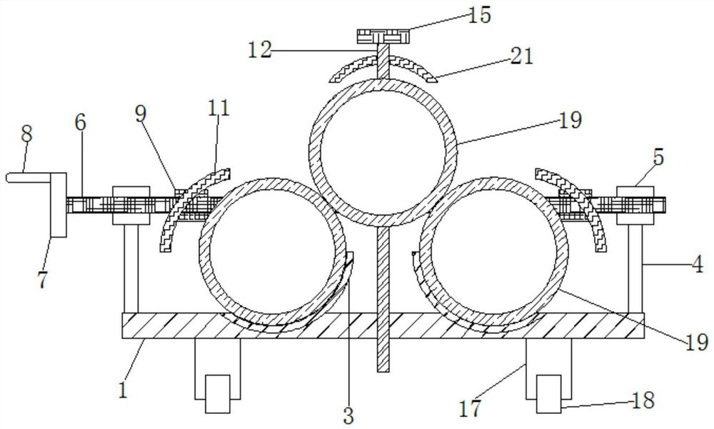 A barrel-shaped container handling device
