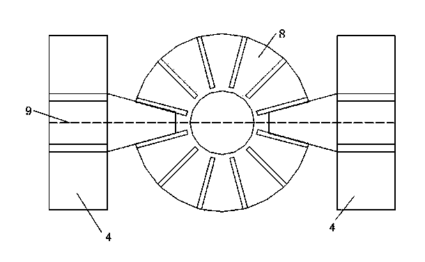 Method and apparatus for determining center of casting impeller