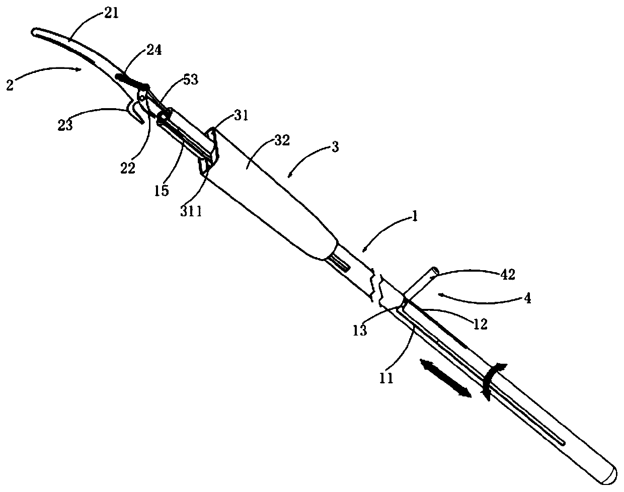 A retractable fast pruning device for garden