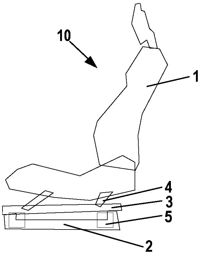 Active shock absorption vehicle seat and method for active shock absorption of vehicle seat
