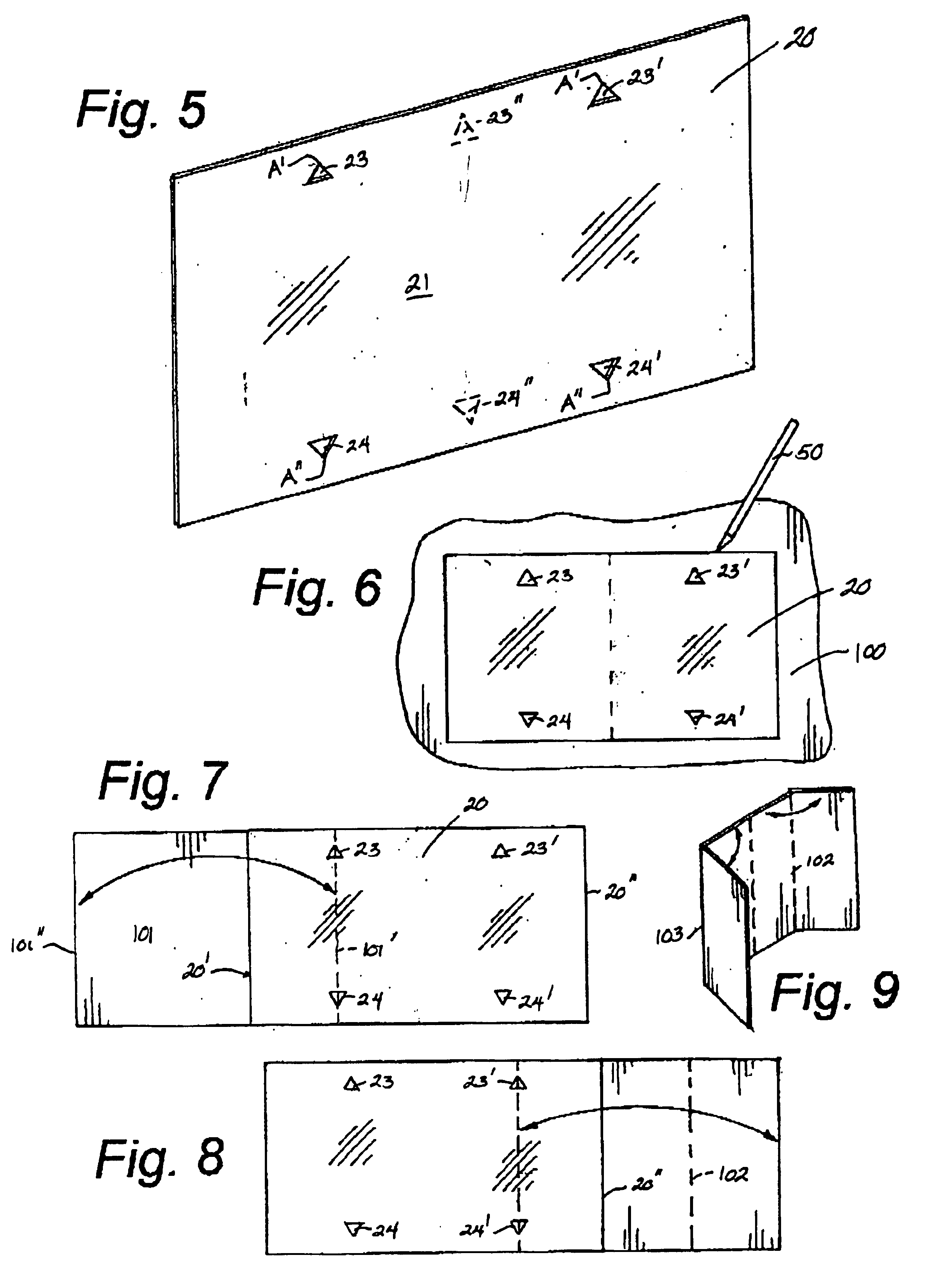 Card folding template