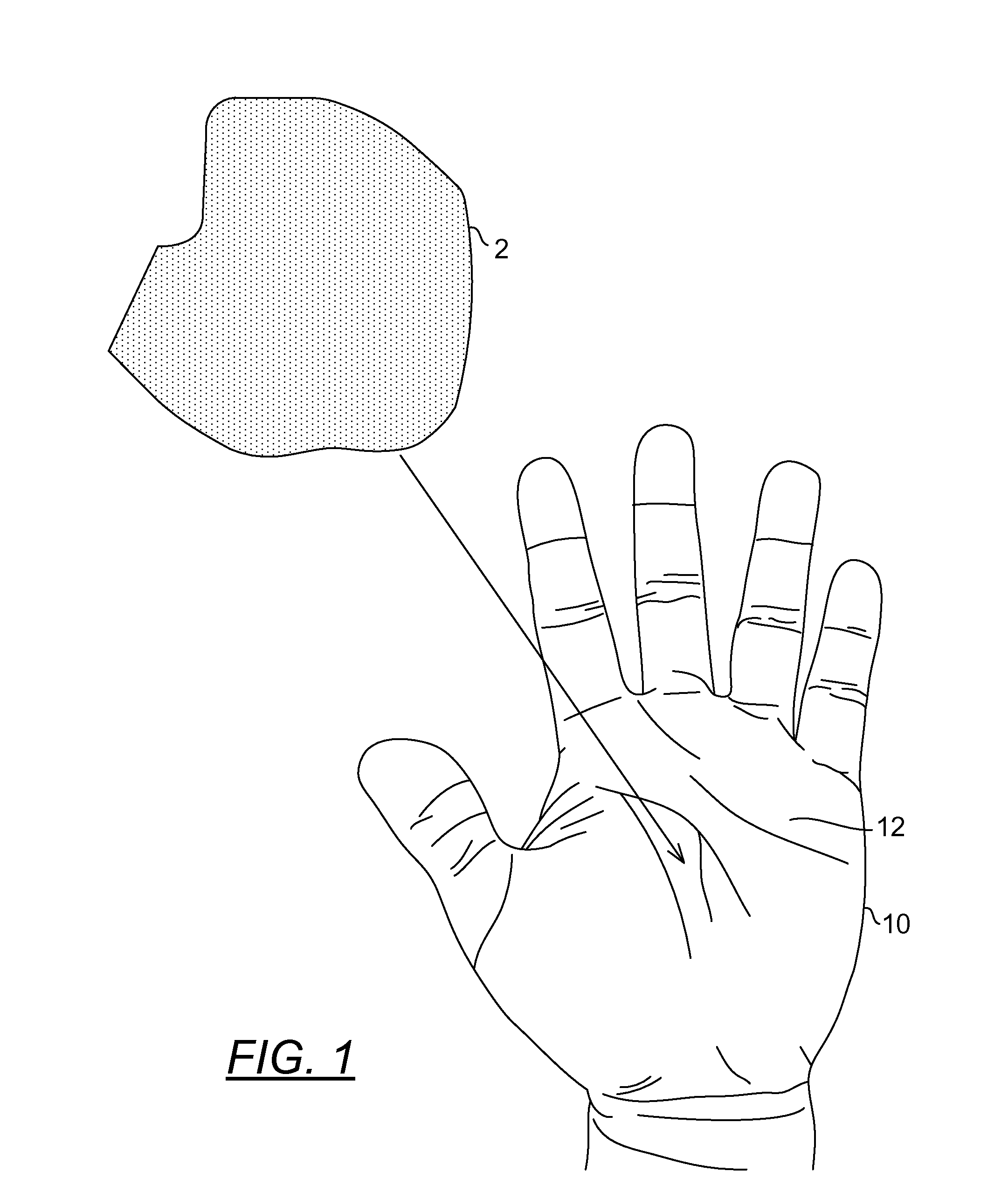 Minimal glove capable of direct and removable adherence to a palm