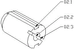 A rubber and plastic pipe cutting head tightening and ejecting device