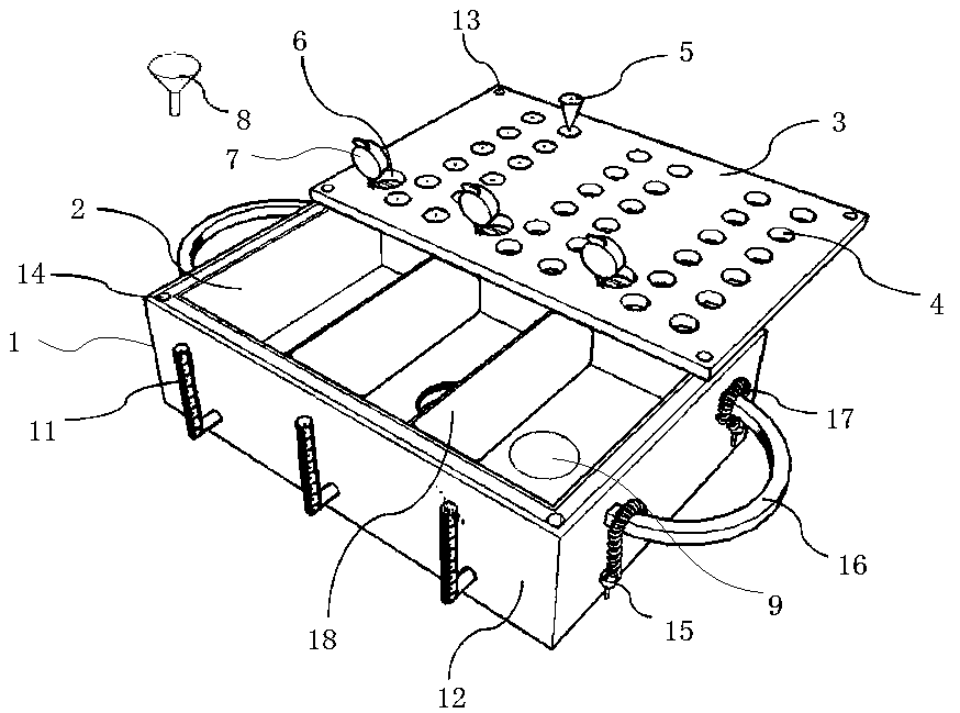 Hydroponic device to study autotoxicity of muskmelons and operating method thereof