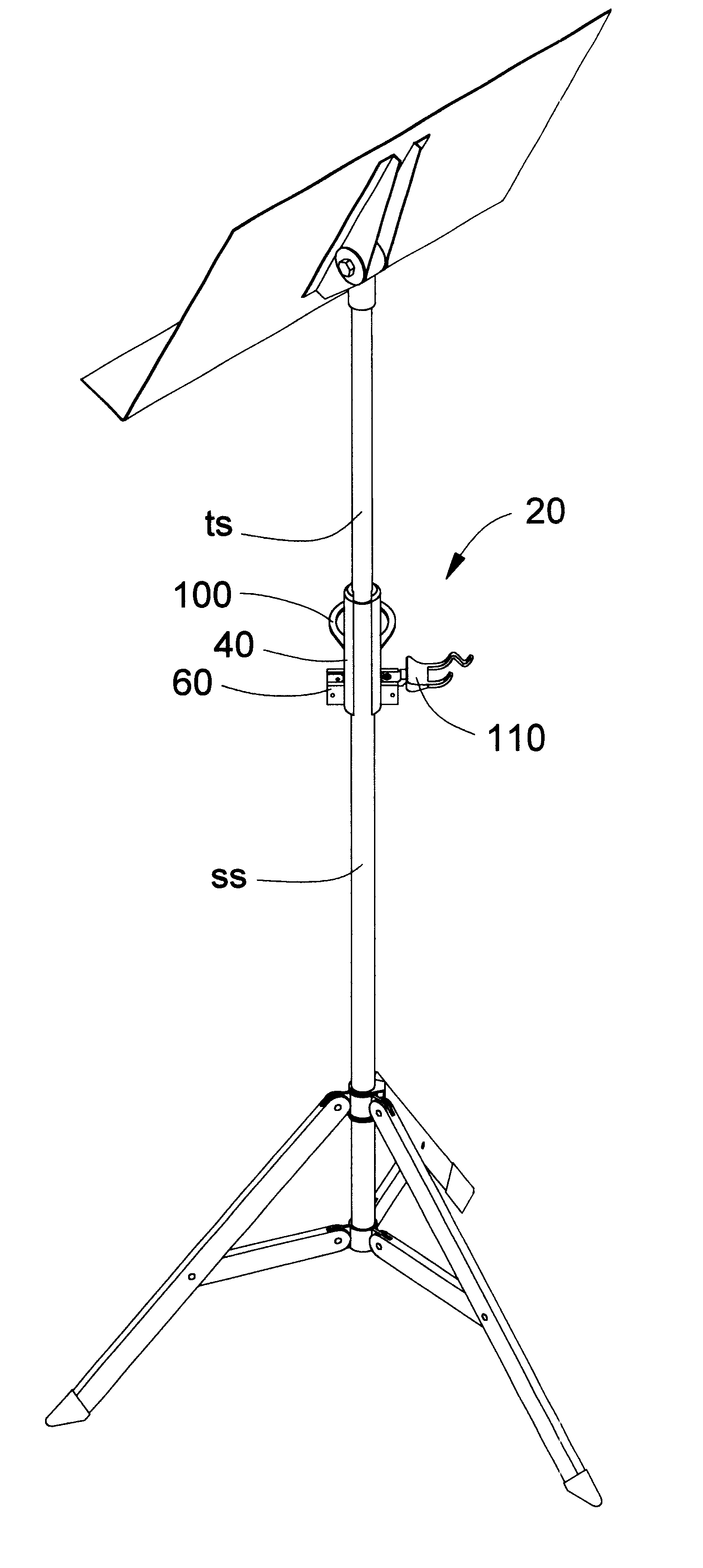 Accessory mount for an extendable shaft