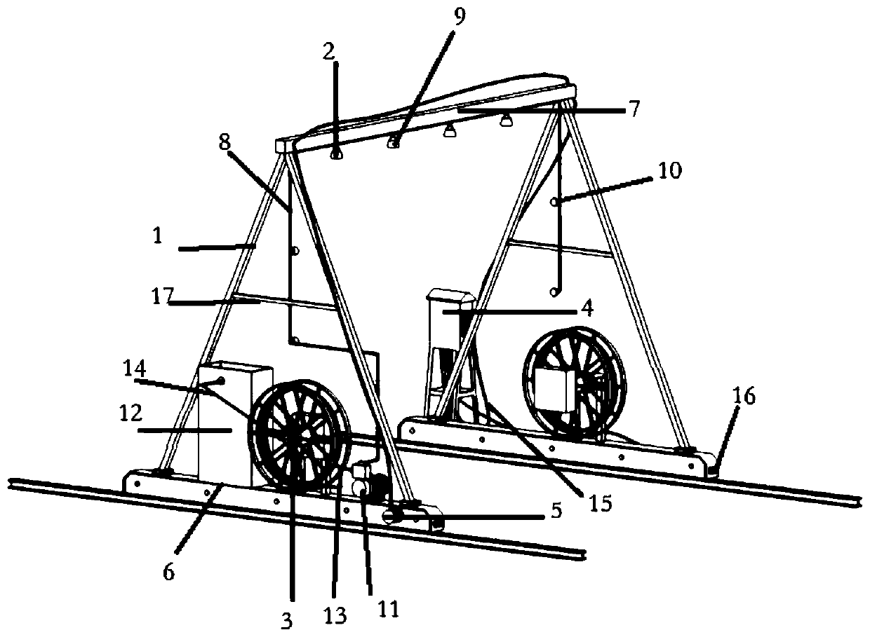 Self-propelled door-shaped automatic spraying maintenance device