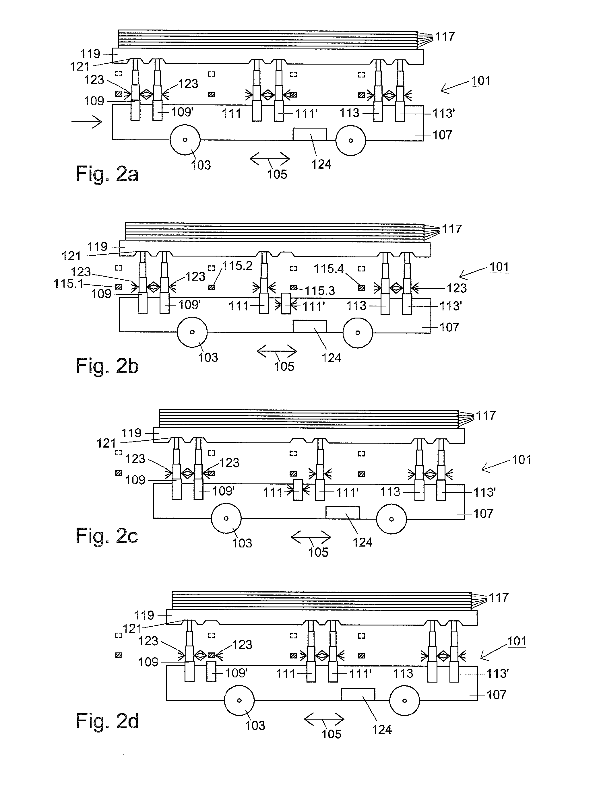 Charging vehicle for an automatic assembly machine for photovoltaic modules