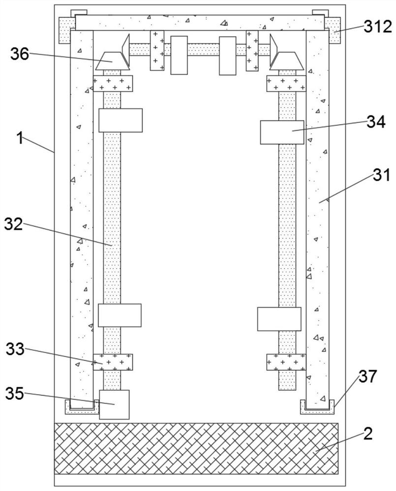 A bed unit disinfection device for inpatient wards