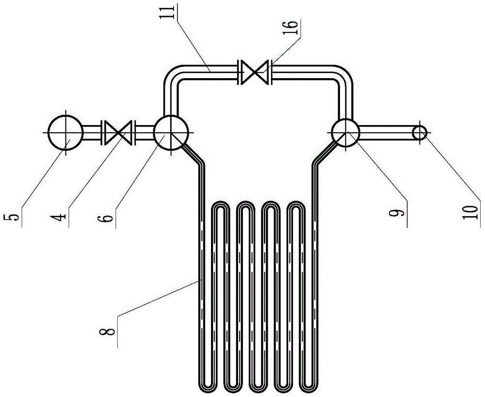 Superheater device adapting to operation on variable working conditions of boiler and control method thereof