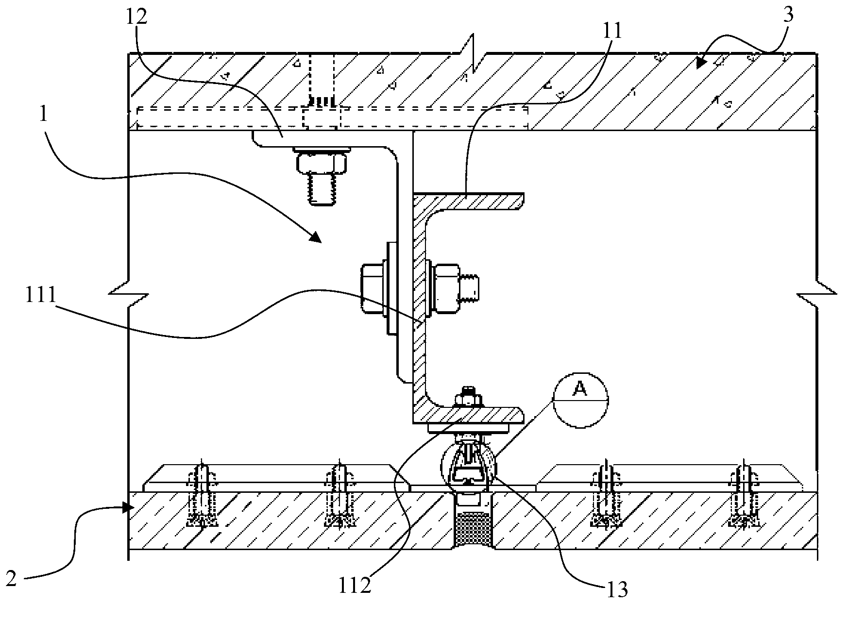 Structure for mounting stone and method for mounting stone