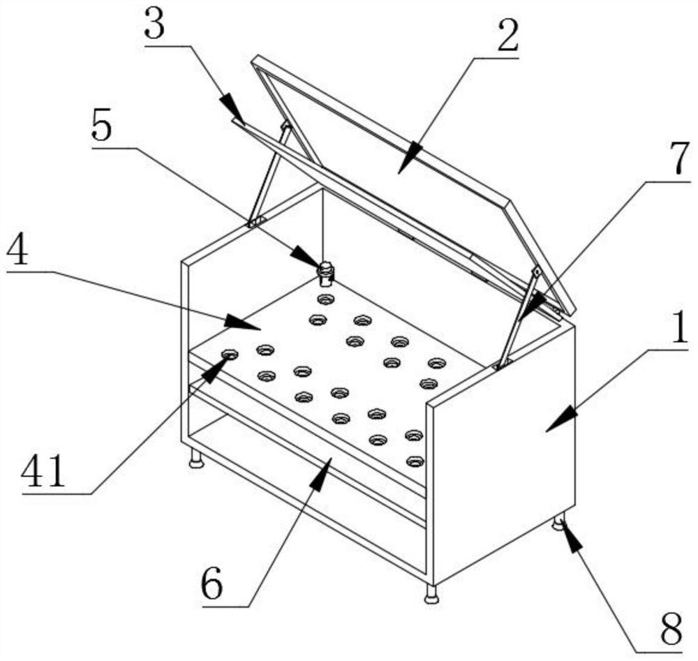 Drawing measuring scale storage device utilizing adsorption principle