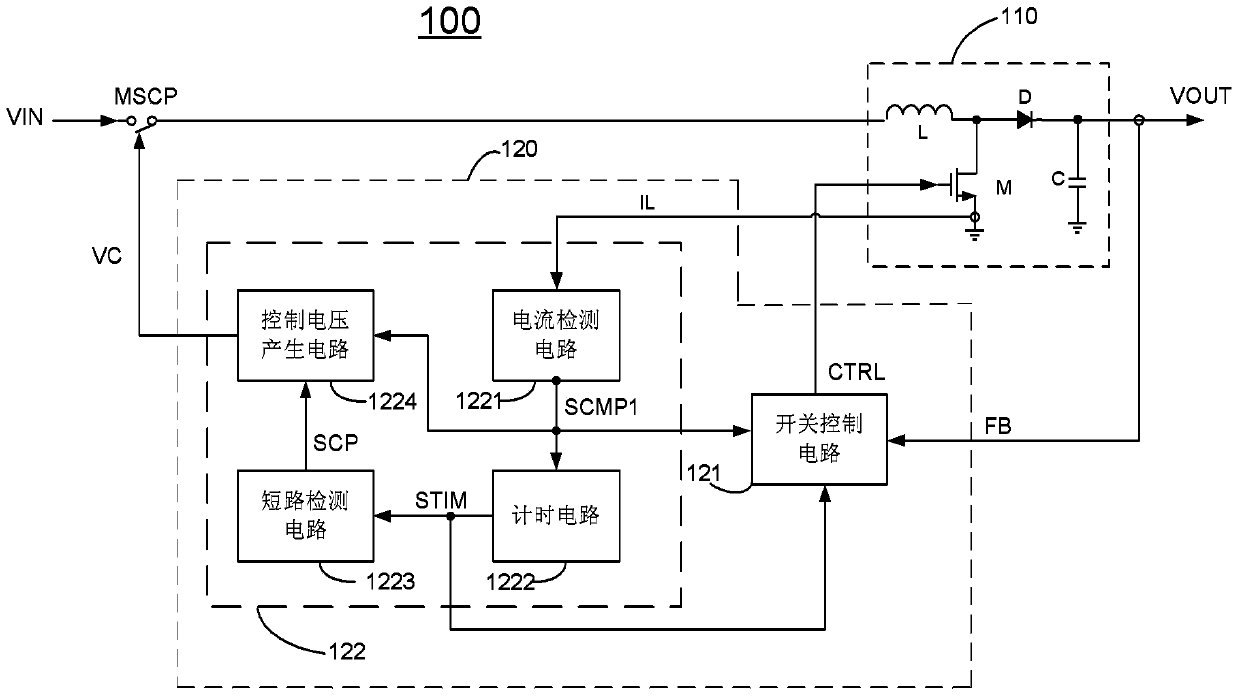Boosting converter, controller for boosting converter and short circuit protection method