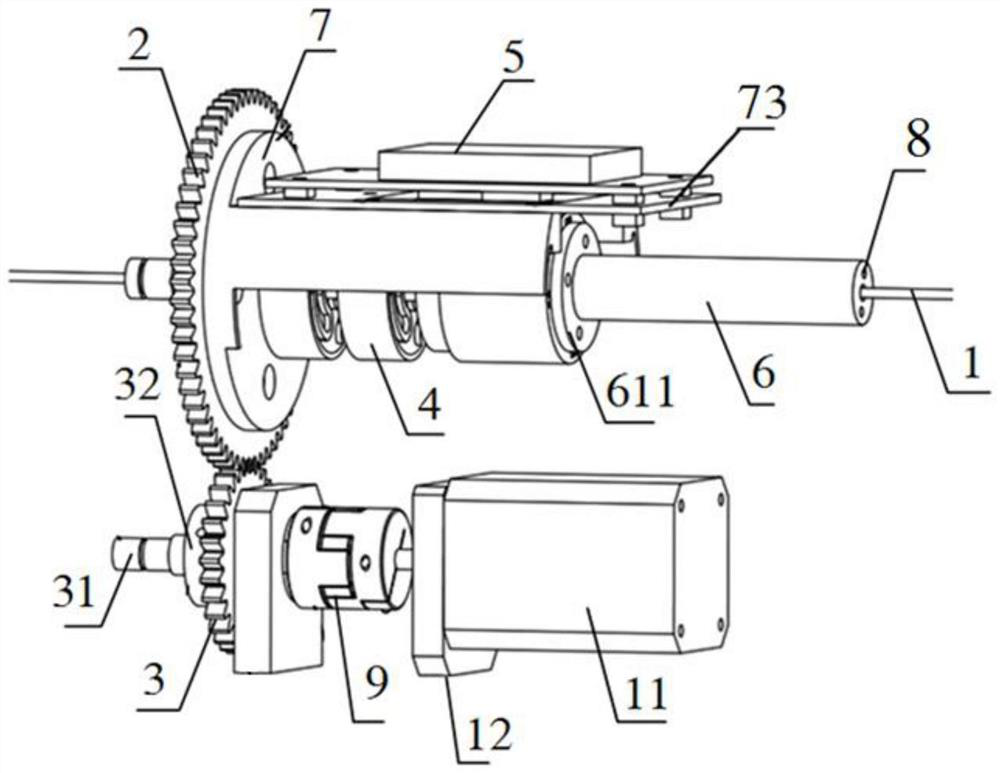 A minimally invasive vascular interventional surgery robot catheter proximal force and torque detection device