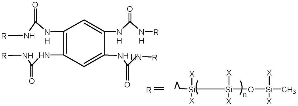 A kind of preparation method of phenyltetraurea siloxane polymer supercritical carbon dioxide thickener