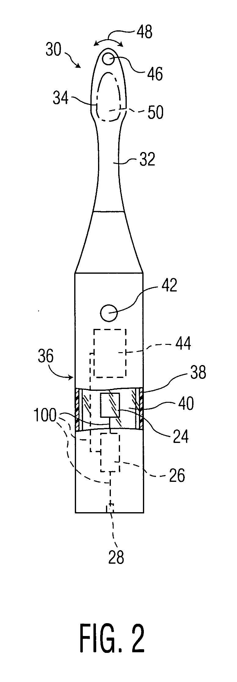 Toothbrush assembly having an environmentally safe polymer battery