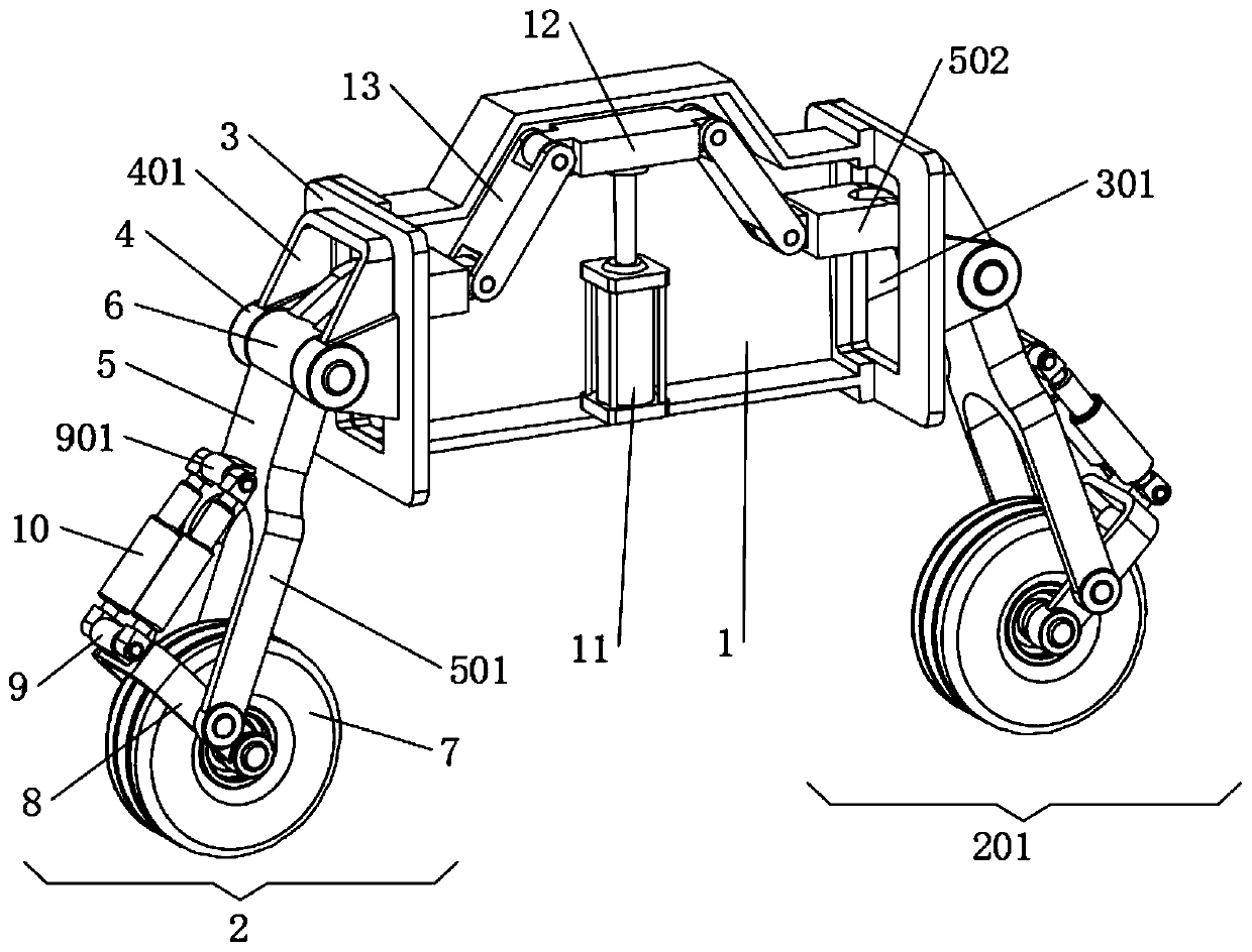 Undercarriage control mechanism of small aircraft