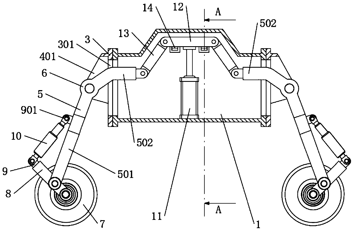 Undercarriage control mechanism of small aircraft