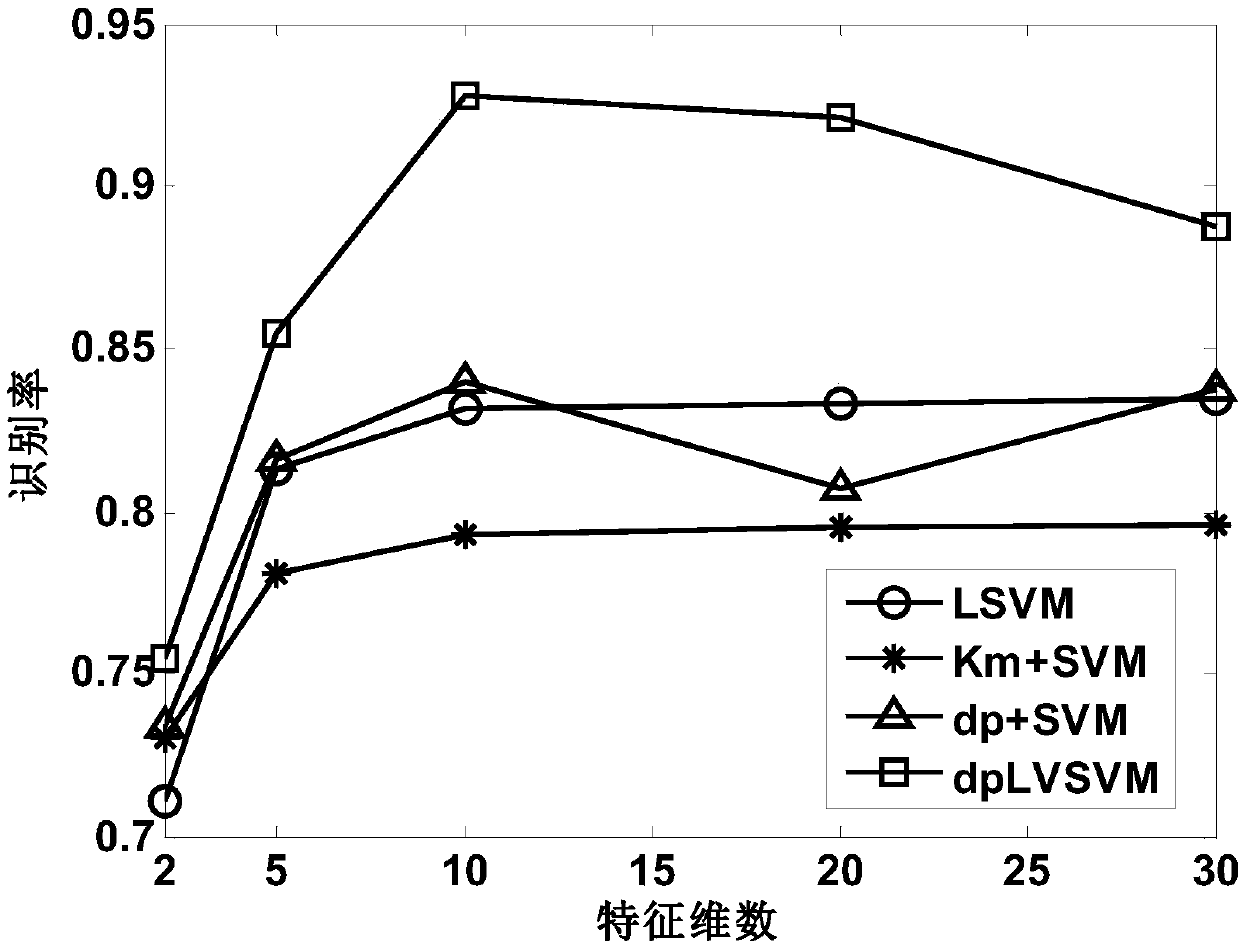 Target recognition method of radar hrrp based on dplvsvm model