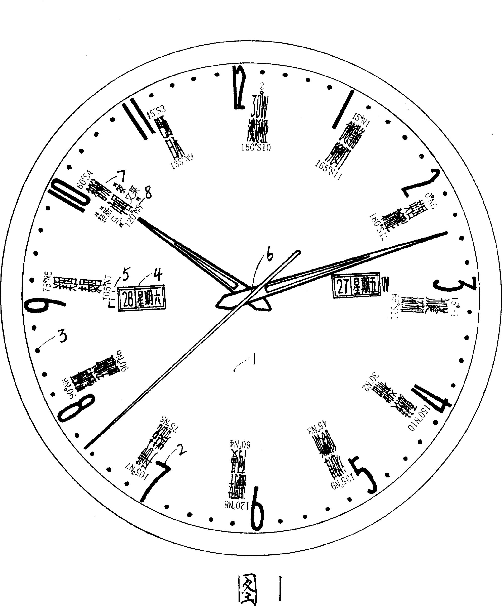 12 hours universal time clock