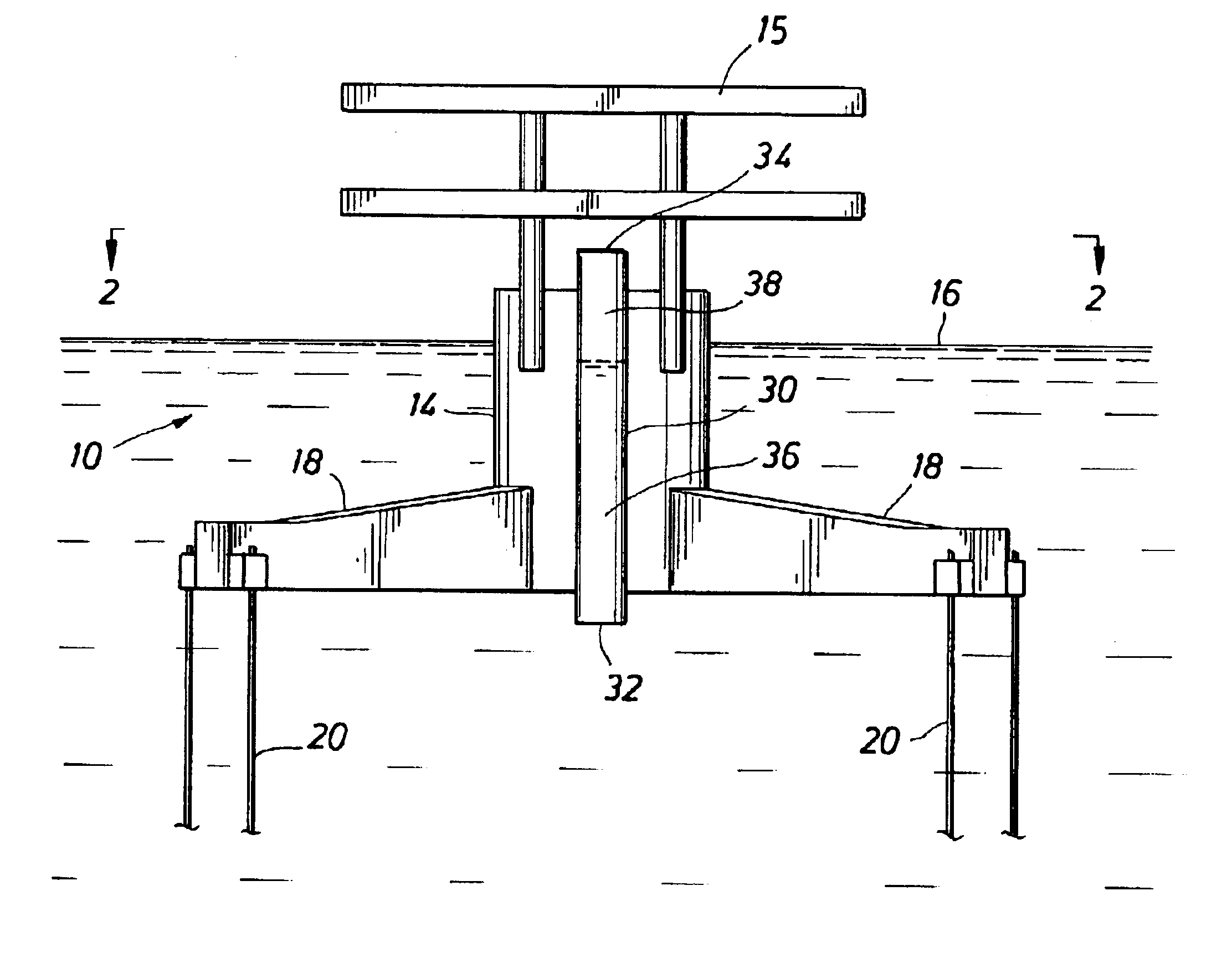 Oscillation suppression and control system for a floating platform