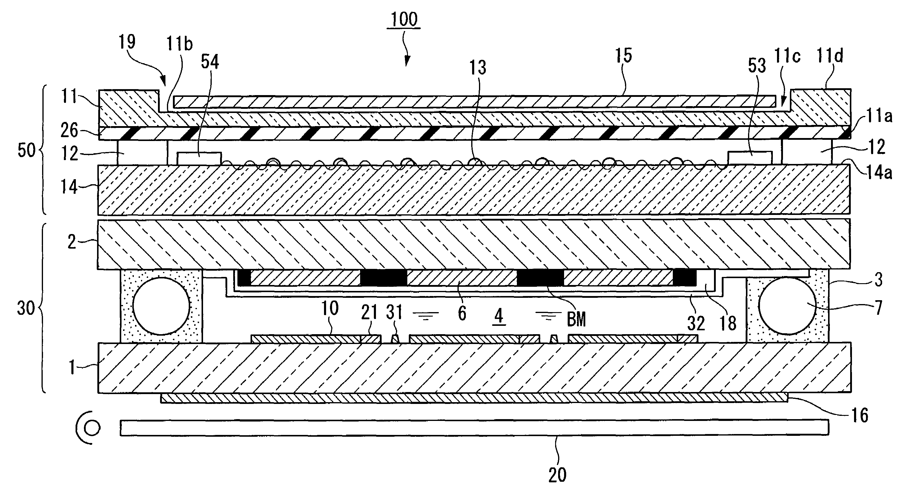 Electro-optical device and electronic equipment having touch panel with resin having particular elastic modulus