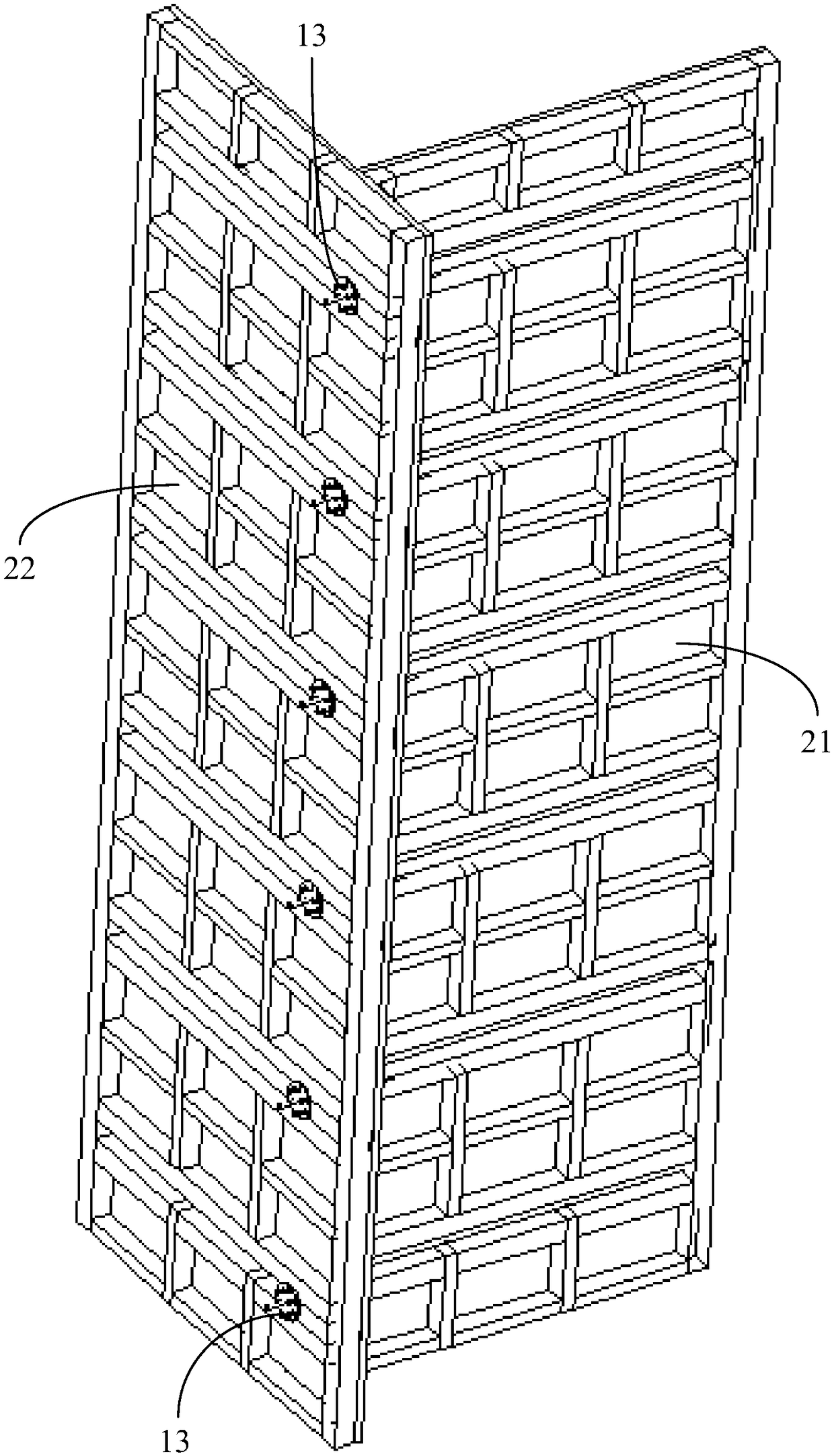 Steel frame formwork anti-displacement device