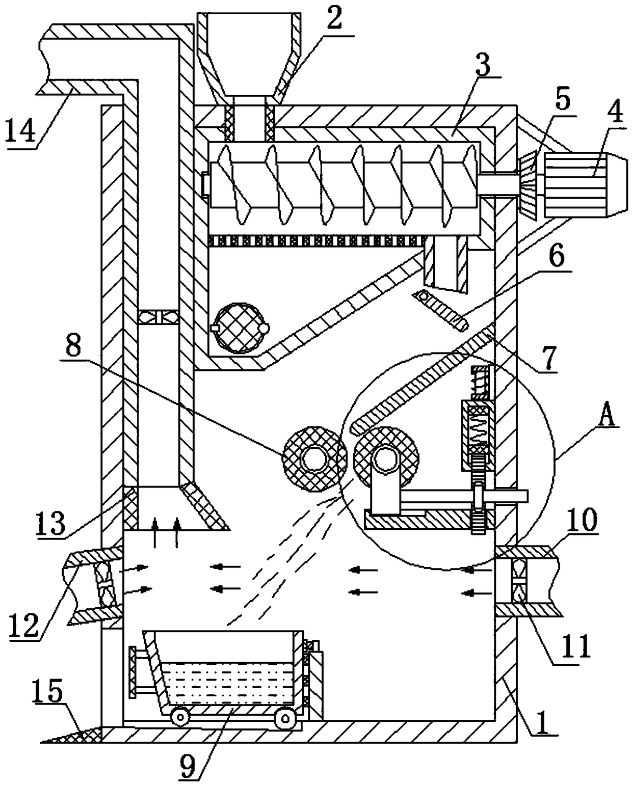 Automatic purification husking device for rice processing