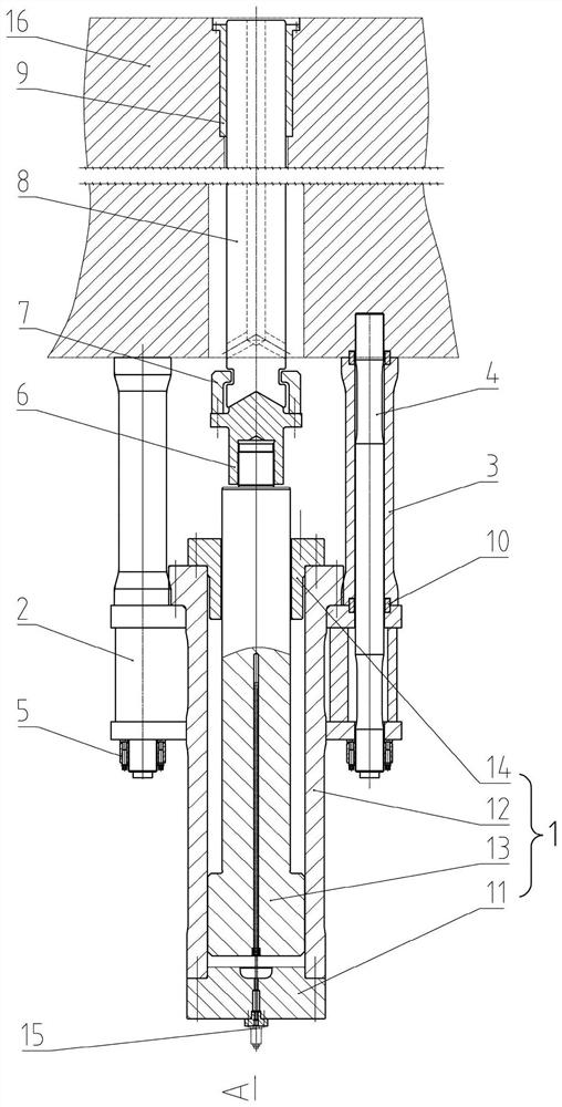 A lower ejector device for heavy-duty forging machine