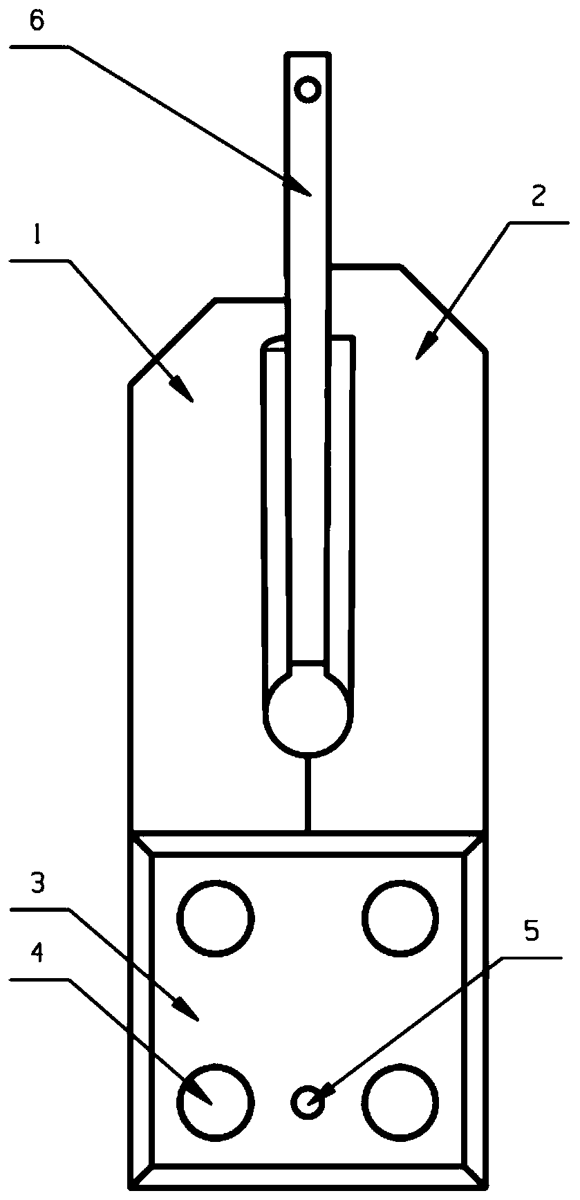 Steering gear trapezoidal copper bar detection gauge
