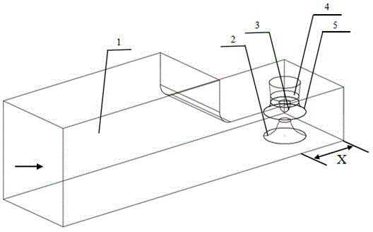 1/4 elliptic cone conical table eddy eliminating device and method for closed intake pool