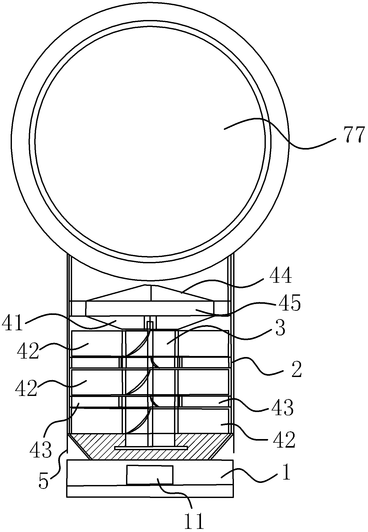 A bladeless fan with a low-speed booster impeller