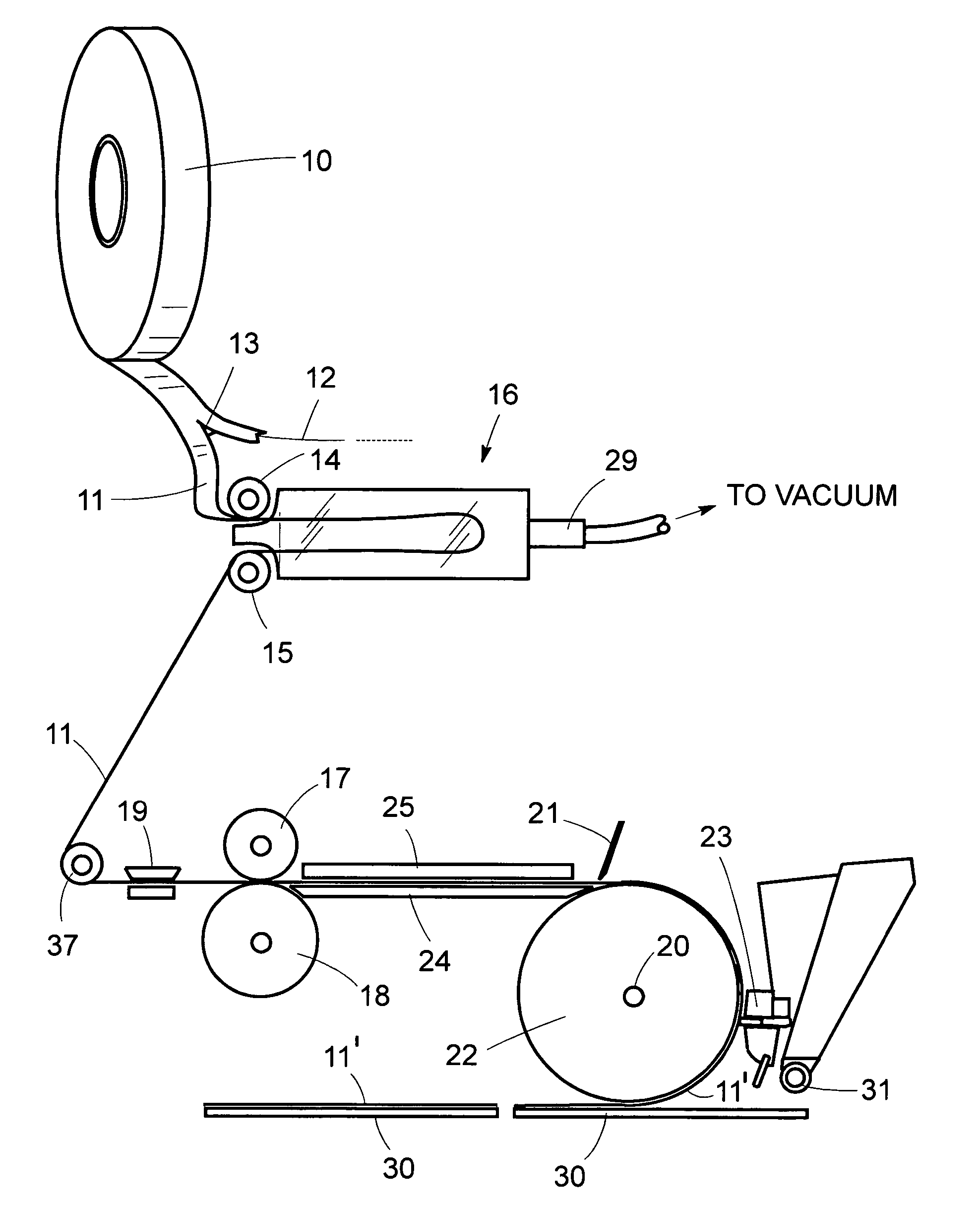 Apparatus and process for placement of sealing adhesives on containers