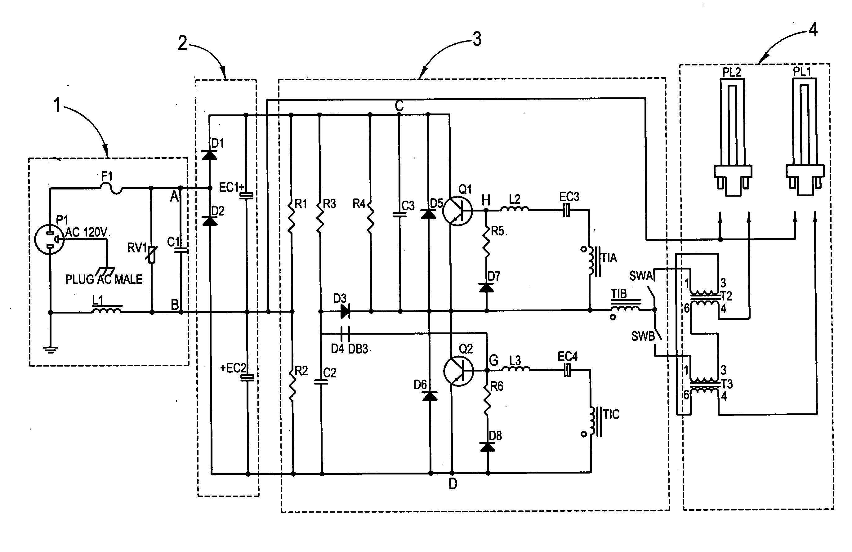 Electronic stabilizer used for hand-held lamp