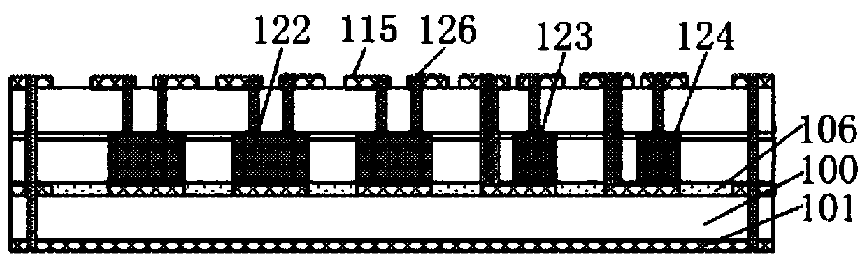 LCP packaging substrate with built-in passive resistance-capacitance element and manufacturing method