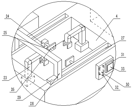 Processing and producing line of simple axillary crutch