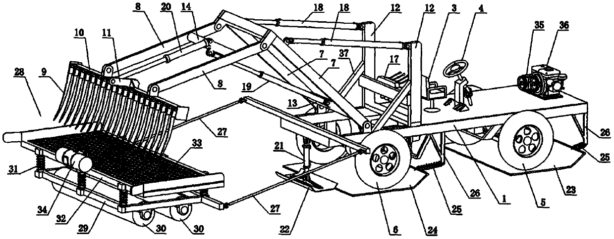 Self-propelled medical material excavator