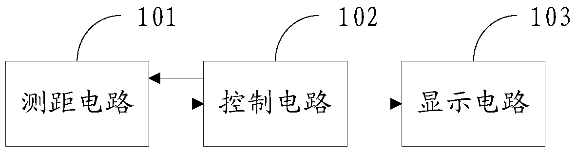 A flashlight circuit for distance measurement