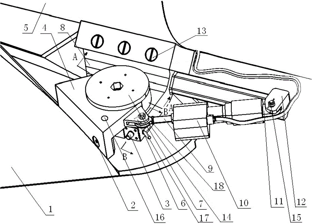 Missile wing single side wing face folding mechanism