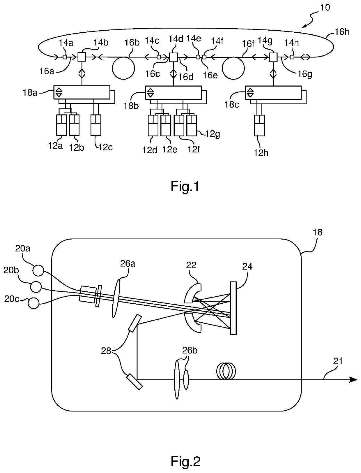 Embedded optical ring communication network for aircraft