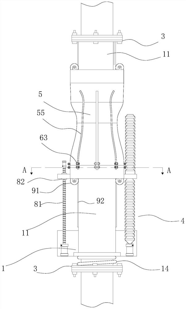 A high-precision adjustment device for pipe cross-section size