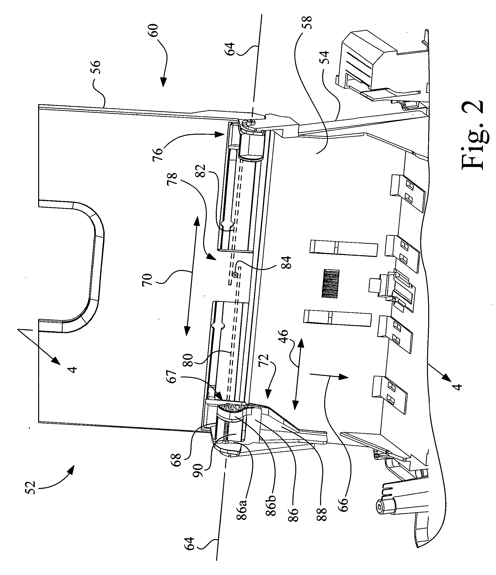 Folding edge guide assembly for an imaging apparatus