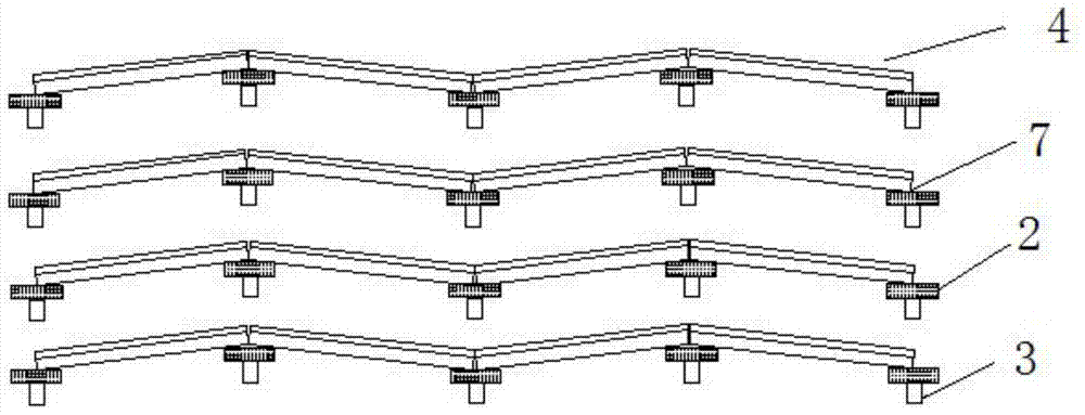 Rock slope combined type protective structure and method