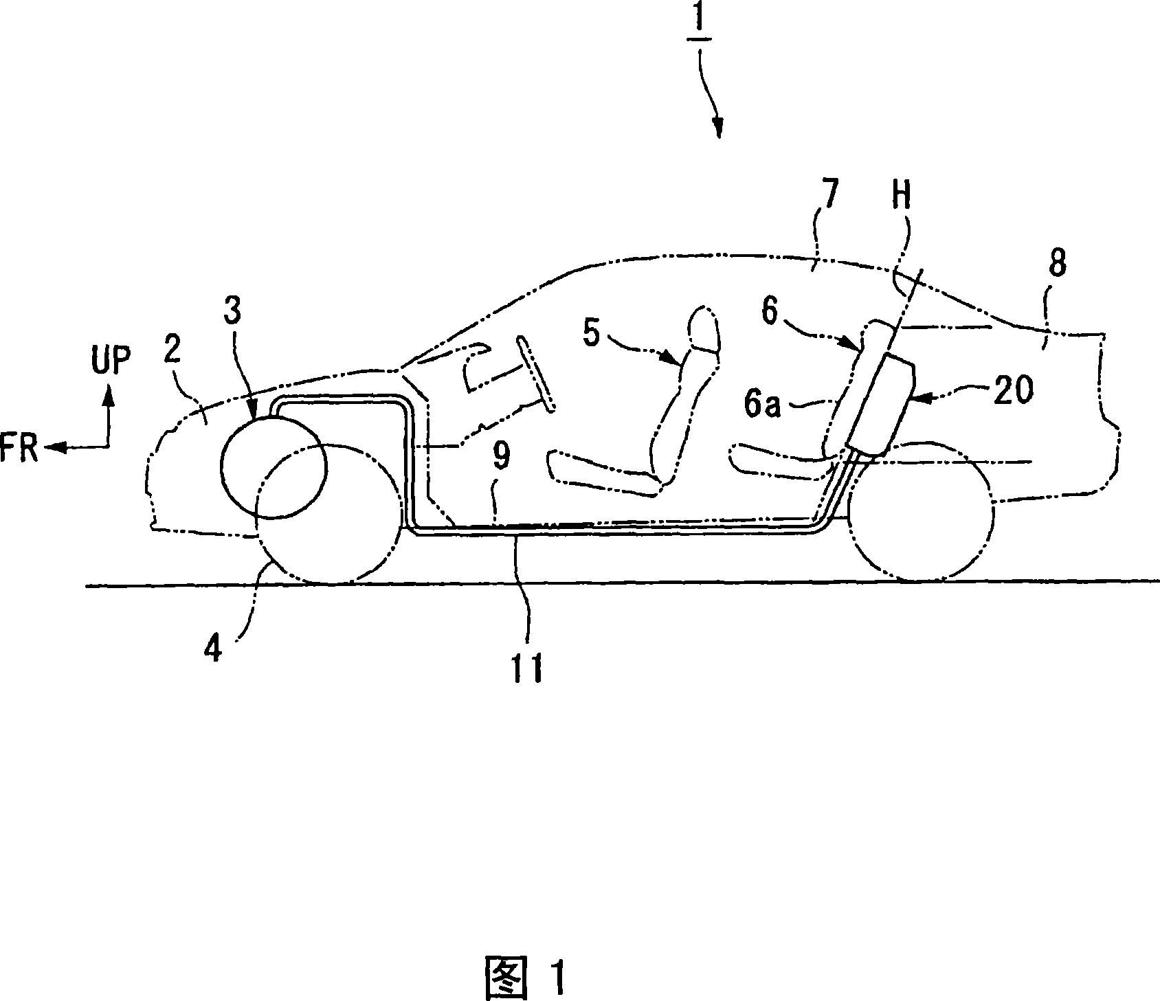Temperature sensor mounting structure and battery module structure