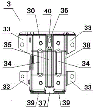 Automobile parking brake mounting bracket structure