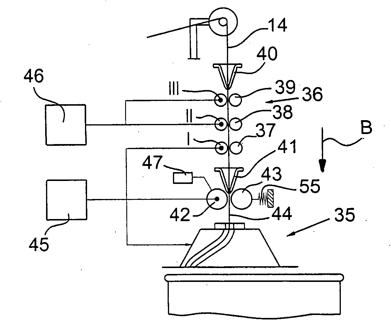 Apparatus used on spinning room preparation machine