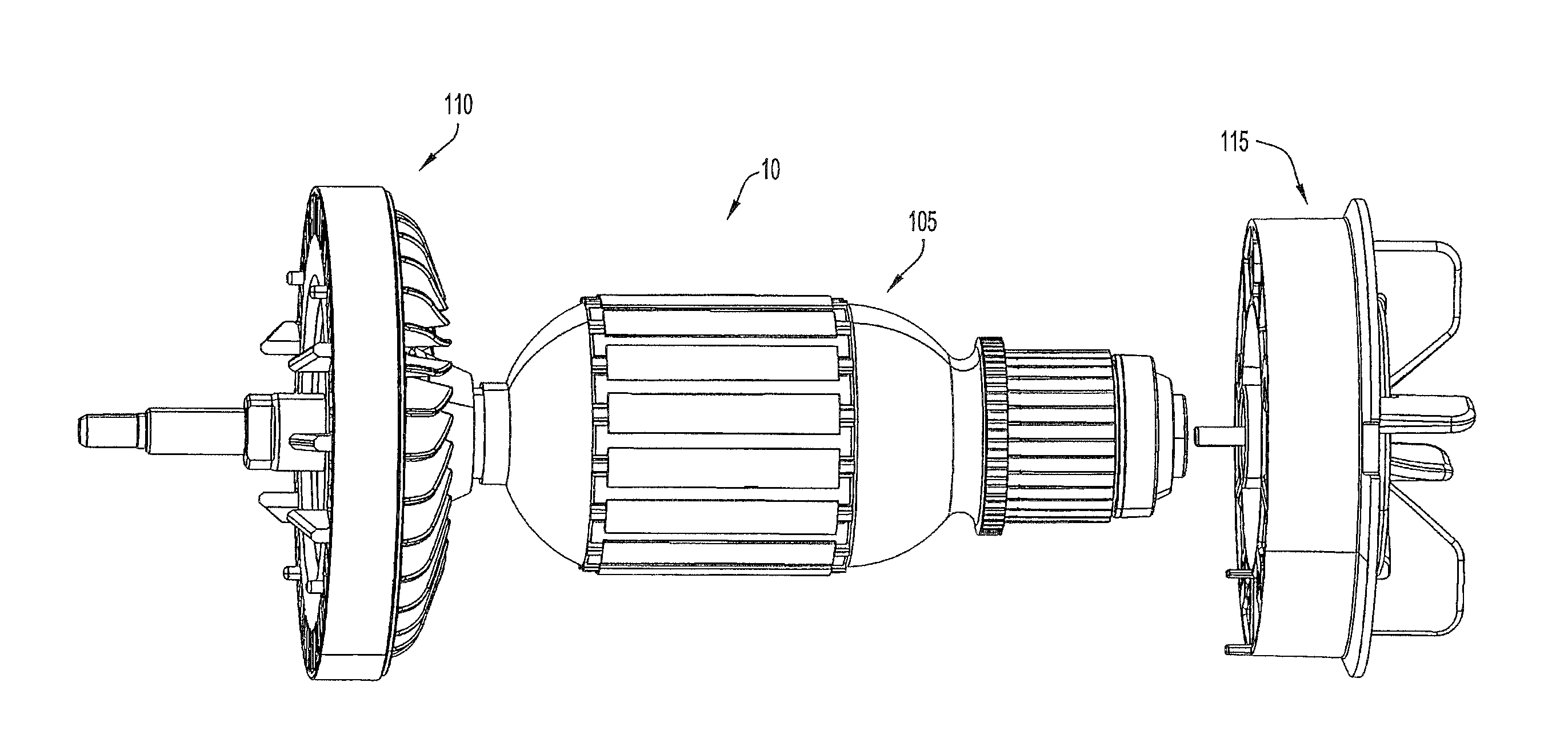 Airflow arrangement for a power tool