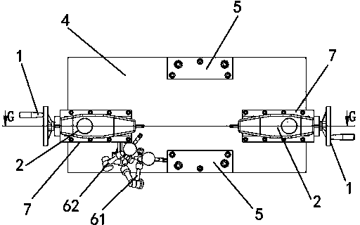 Testing device for flat knitting machine shaking table complete set screw rod moving clearance